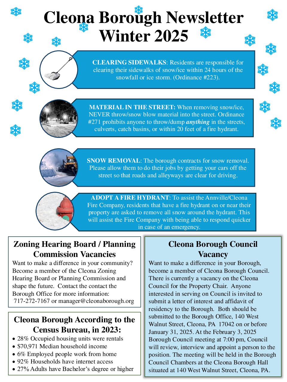 Thumbnail of the first page of 'Winter 2025 Newsletter 2025 Newsletter'